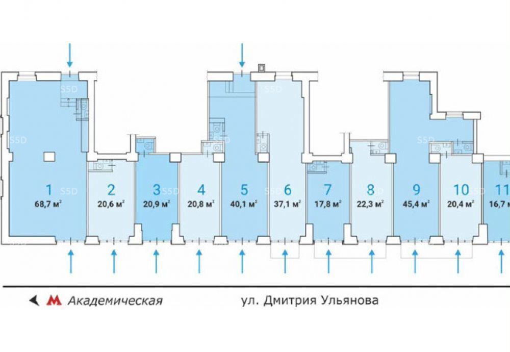 свободного назначения г Москва метро Академическая ул Дмитрия Ульянова 10/1к 1 фото 4