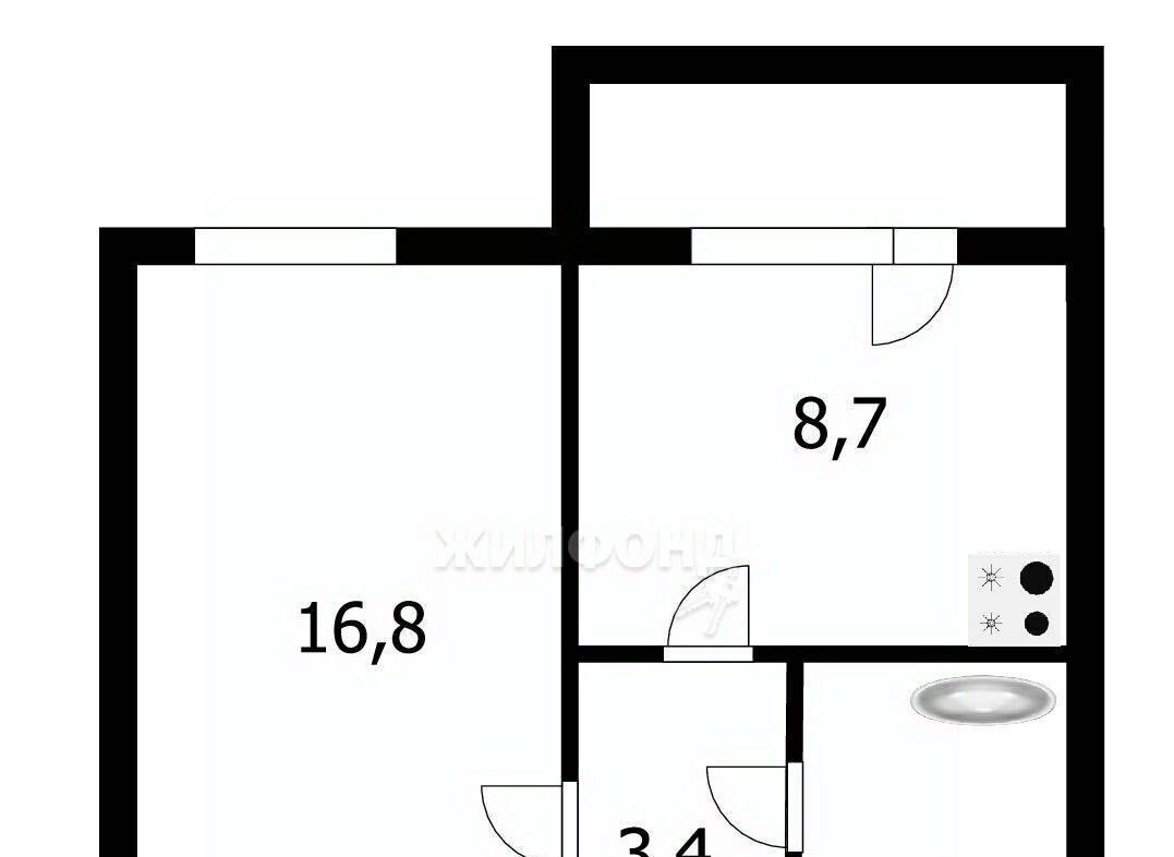 квартира г Новосибирск ул Вертковская 121 Площадь Маркса фото 15