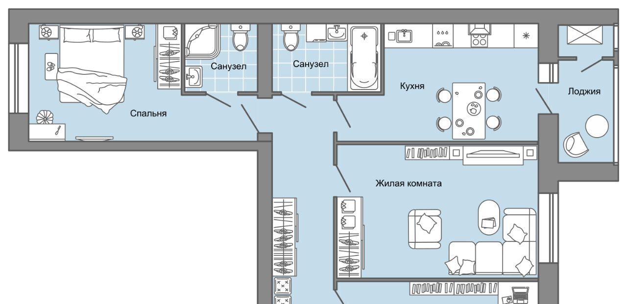 квартира ул. Строителя Николая Шишкина, 11к 1, Завьяловский район, с. Первомайский фото 1