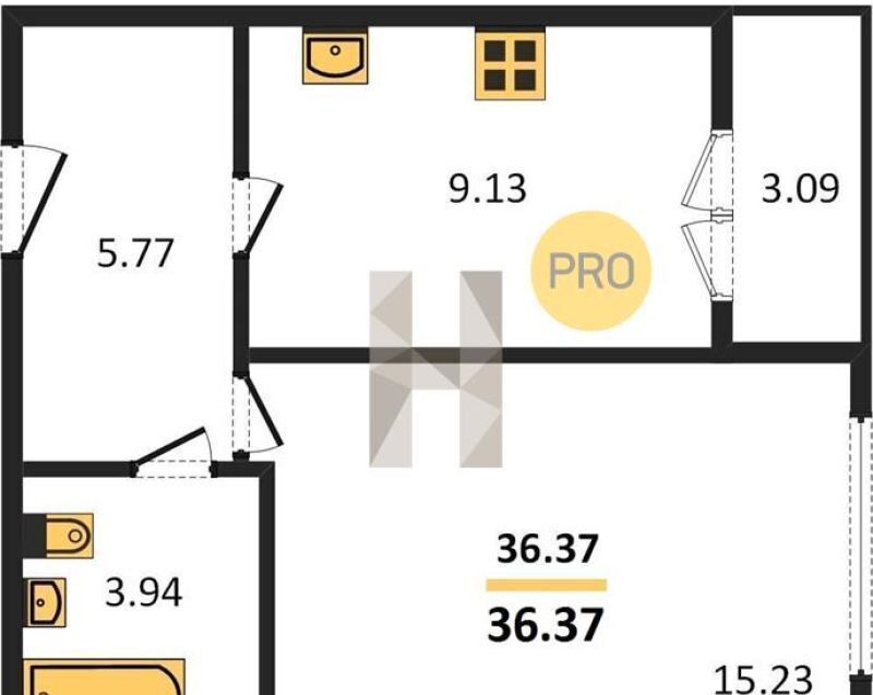 квартира г Калининград р-н Центральный ул Новгородская 3а корп. 5 фото 4