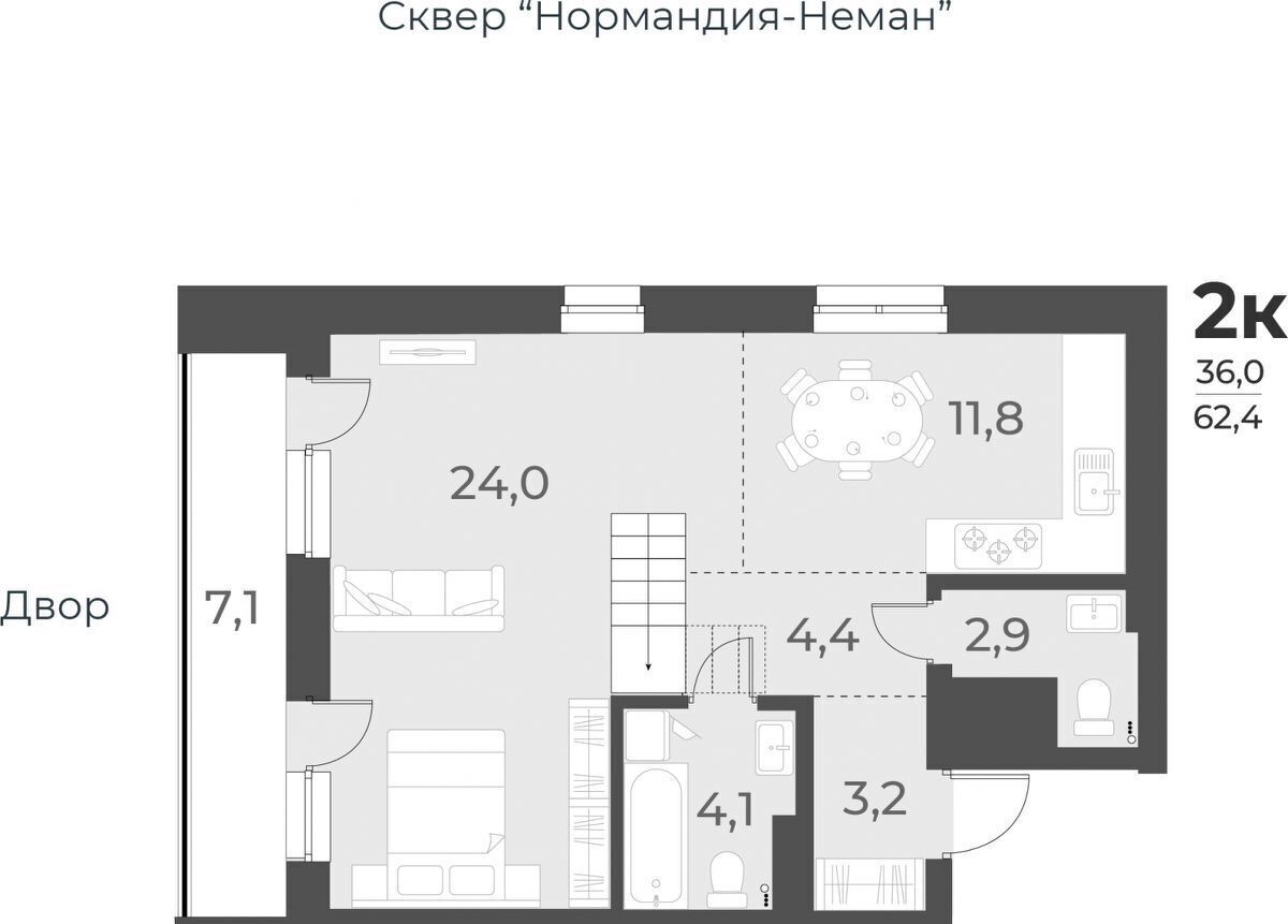 квартира г Новосибирск Заельцовская ул Аэропорт 49 фото 1