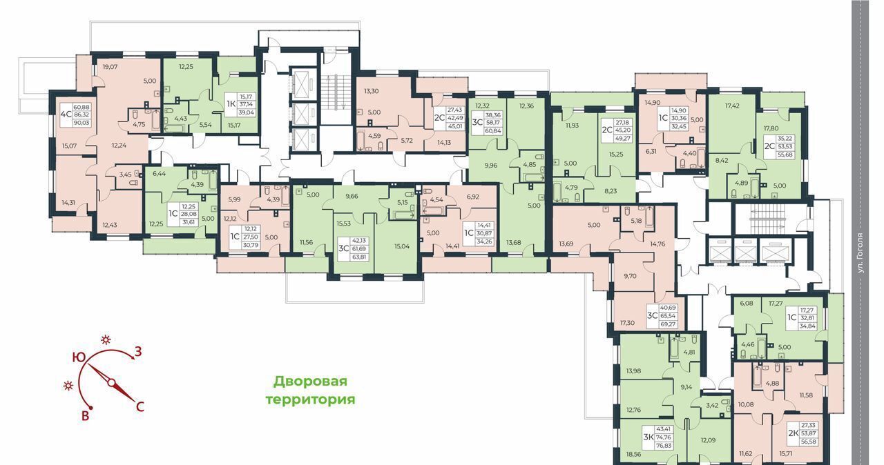 квартира г Новосибирск Берёзовая роща ЖК «Рубин» фото 4