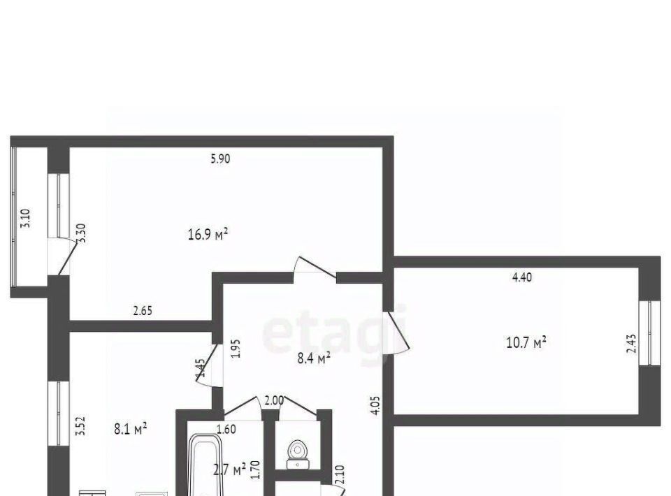 квартира р-н Ханты-Мансийский с Селиярово ул Набережная 12 фото 7