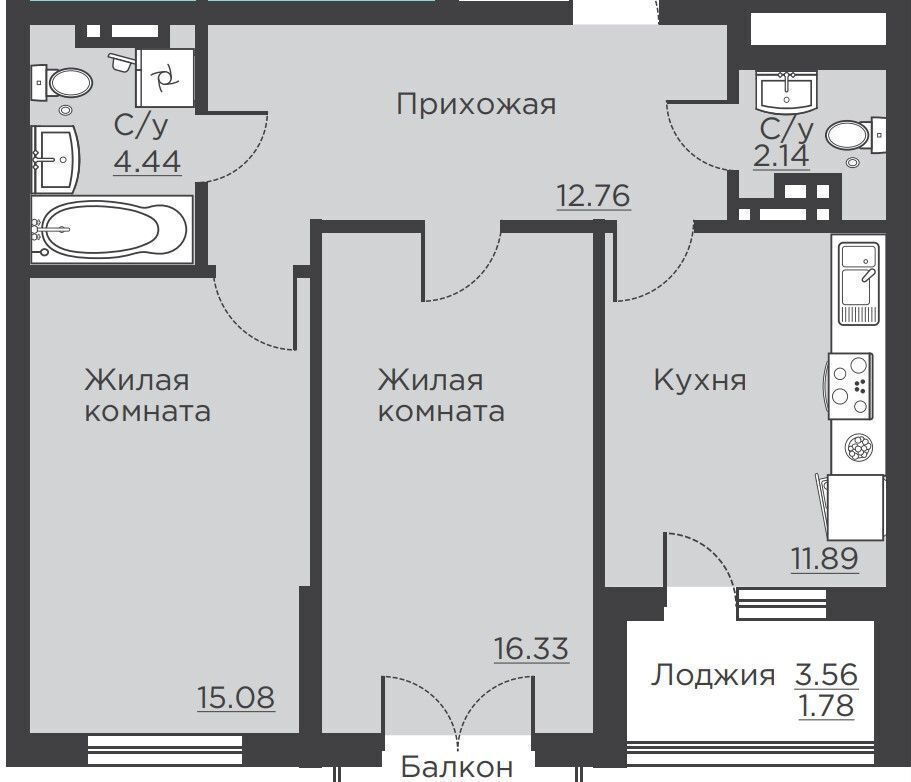 квартира г Воронеж р-н Центральный ул Ломоносова з/у 116/25 фото 2