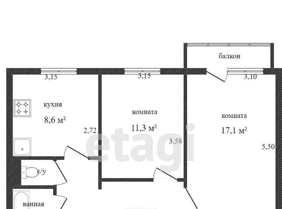 квартира г Шебекино ул Фрунзе 10 фото 18