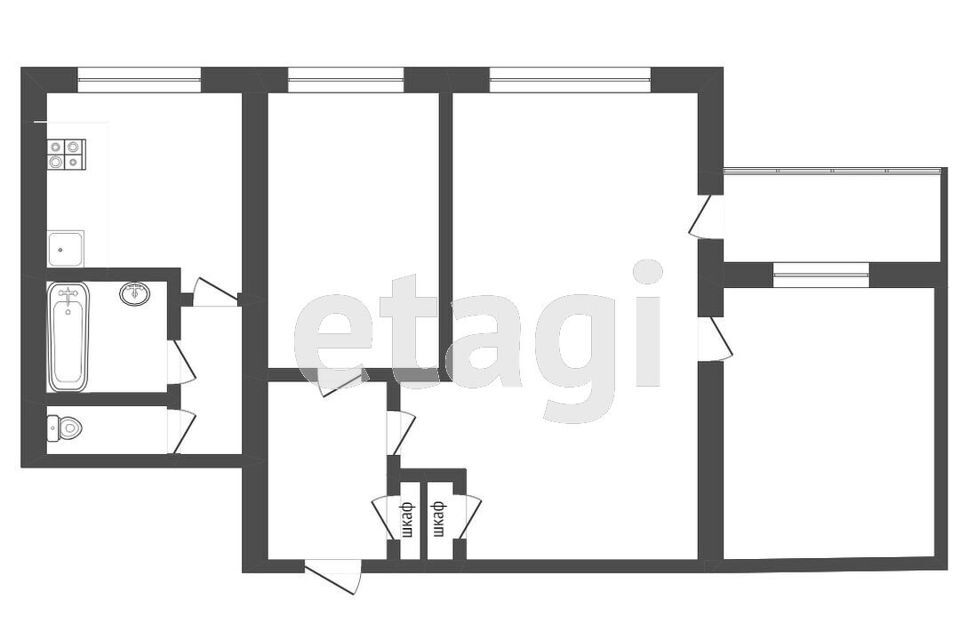 квартира г Ростов-на-Дону ул 2-я линия 17/61 городской округ Ростов-на-Дону фото 6