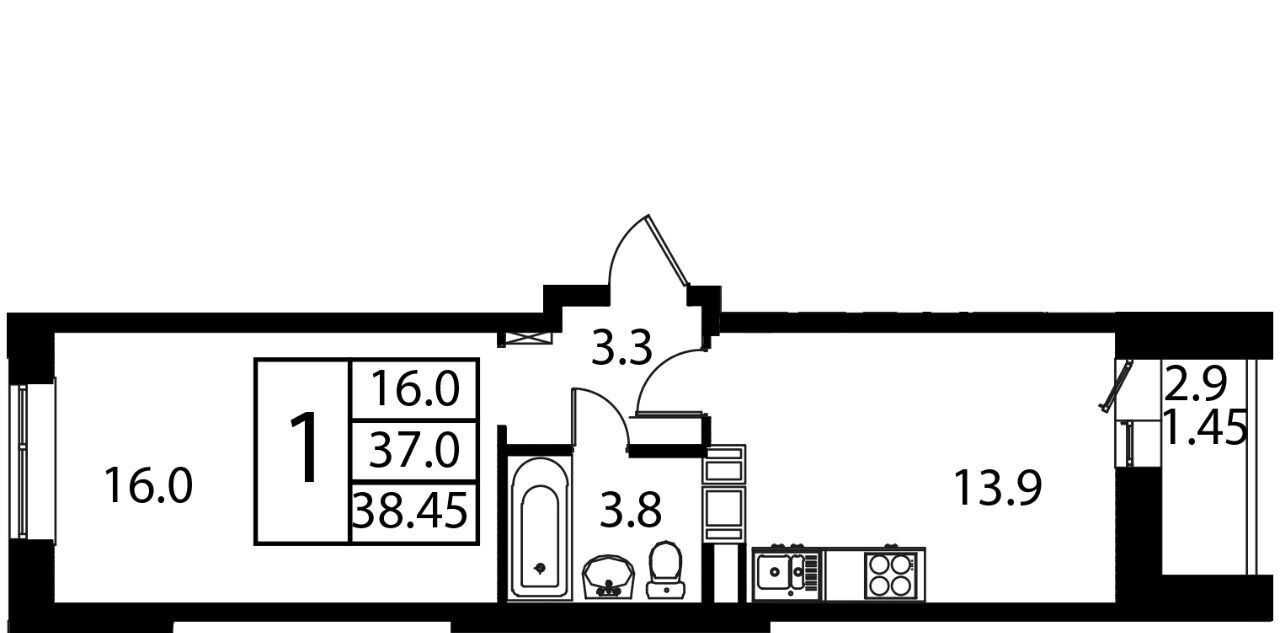 квартира г Домодедово ЖК Космос Домодедовская, Авиационный мкр фото 1