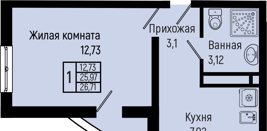 квартира р-н Туапсинский с Ольгинка мкр 3-й 21 ЖК Sun Hills Olginka фото 1