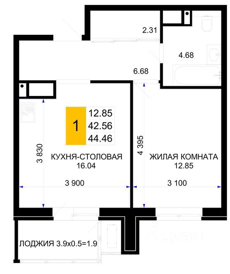 квартира г Краснодар пл Главная городская фото 1