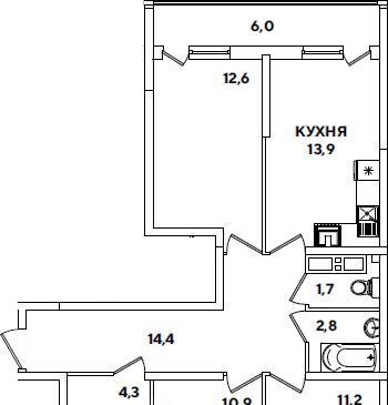 квартира г Краснодар р-н Прикубанский ул им. Ивана Беличенко 95к/1 фото 1