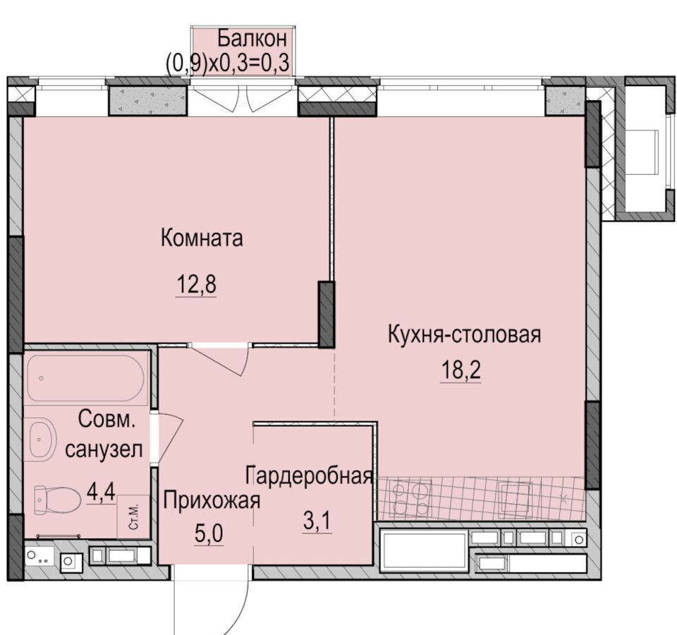 квартира г Казань р-н Приволжский ЖК «Фермаполис» фото 1