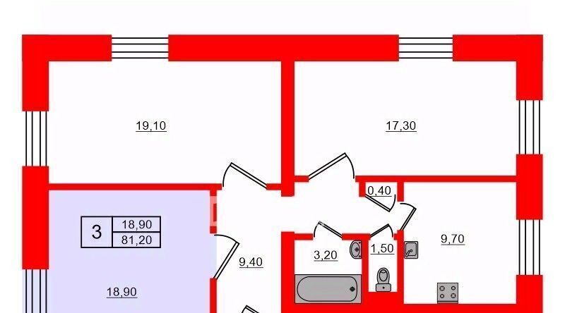 комната г Санкт-Петербург метро Ломоносовская наб Октябрьская 78к/3 фото 2