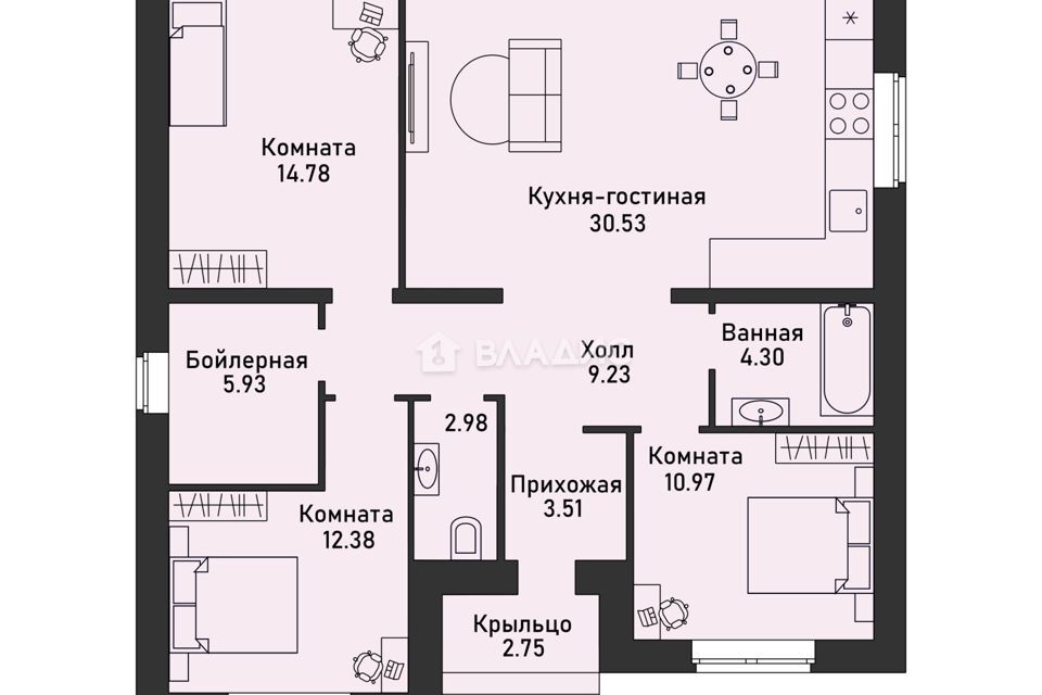 дом р-н Завьяловский д Шудья коттеджный посёлок Тихие Зори фото 5