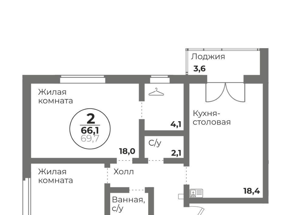 квартира г Челябинск р-н Центральный 20-й микрорайон фото 1