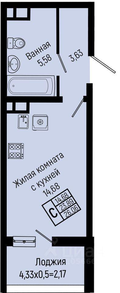 квартира р-н Туапсинский с Ольгинка мкр 3-й 21 ЖК Sun Hills Olginka Новомихайловский кп, Новомихайловское городское поселение фото 1