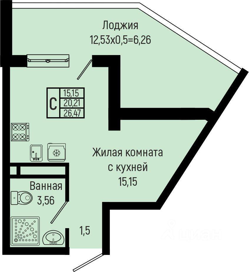 квартира р-н Туапсинский с Ольгинка мкр 3-й 21 ЖК Sun Hills Olginka Новомихайловский кп, Новомихайловское городское поселение фото 1