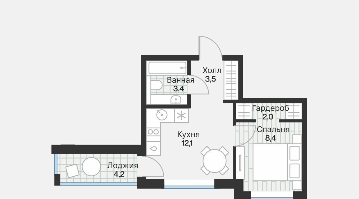 квартира г Тюмень р-н Калининский ул Ямская 1/17 ЖК «Эклипт» 159с фото 4