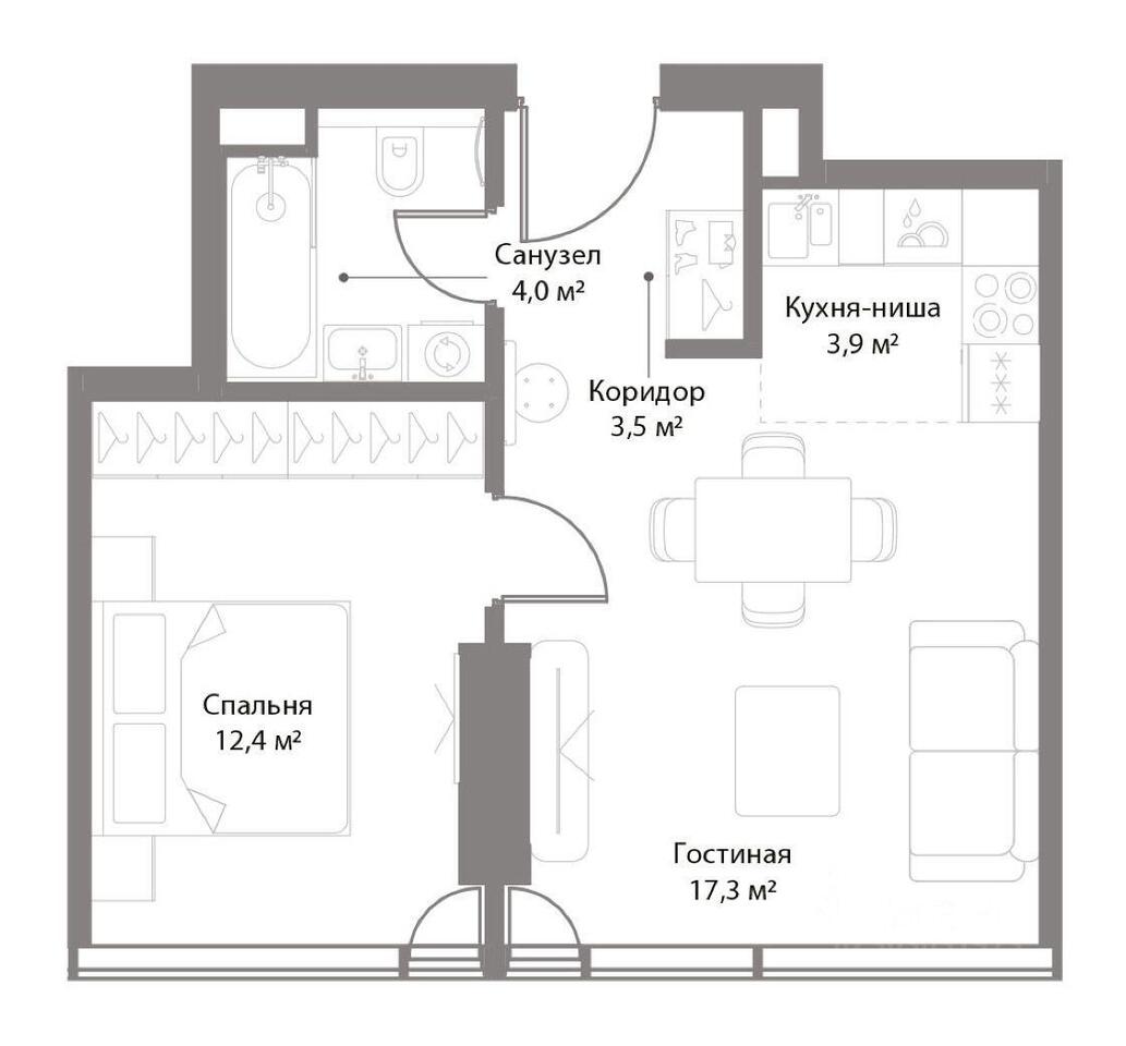 квартира г Москва ЗАО Беговой ул 3-я Ямского Поля 9/6 ЖК «A-Residence» Московская область фото 2