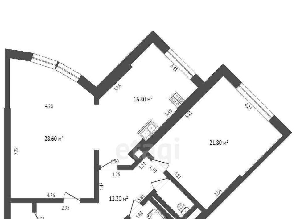 квартира г Ханты-Мансийск ул Объездная 10 фото 15