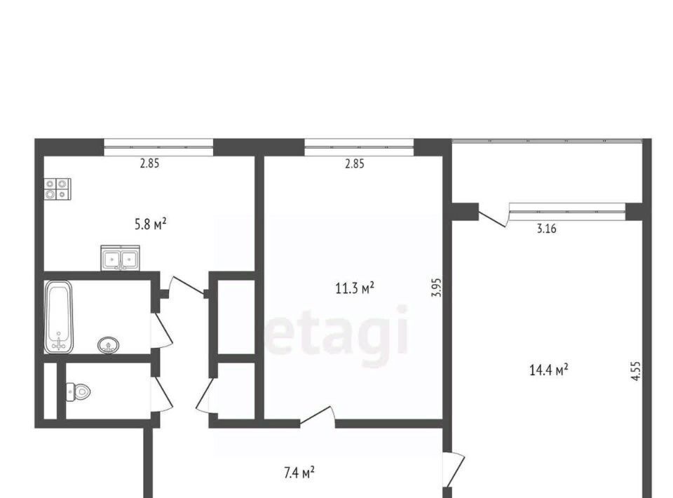 квартира г Новый Уренгой ул Юбилейная 4 фото 24