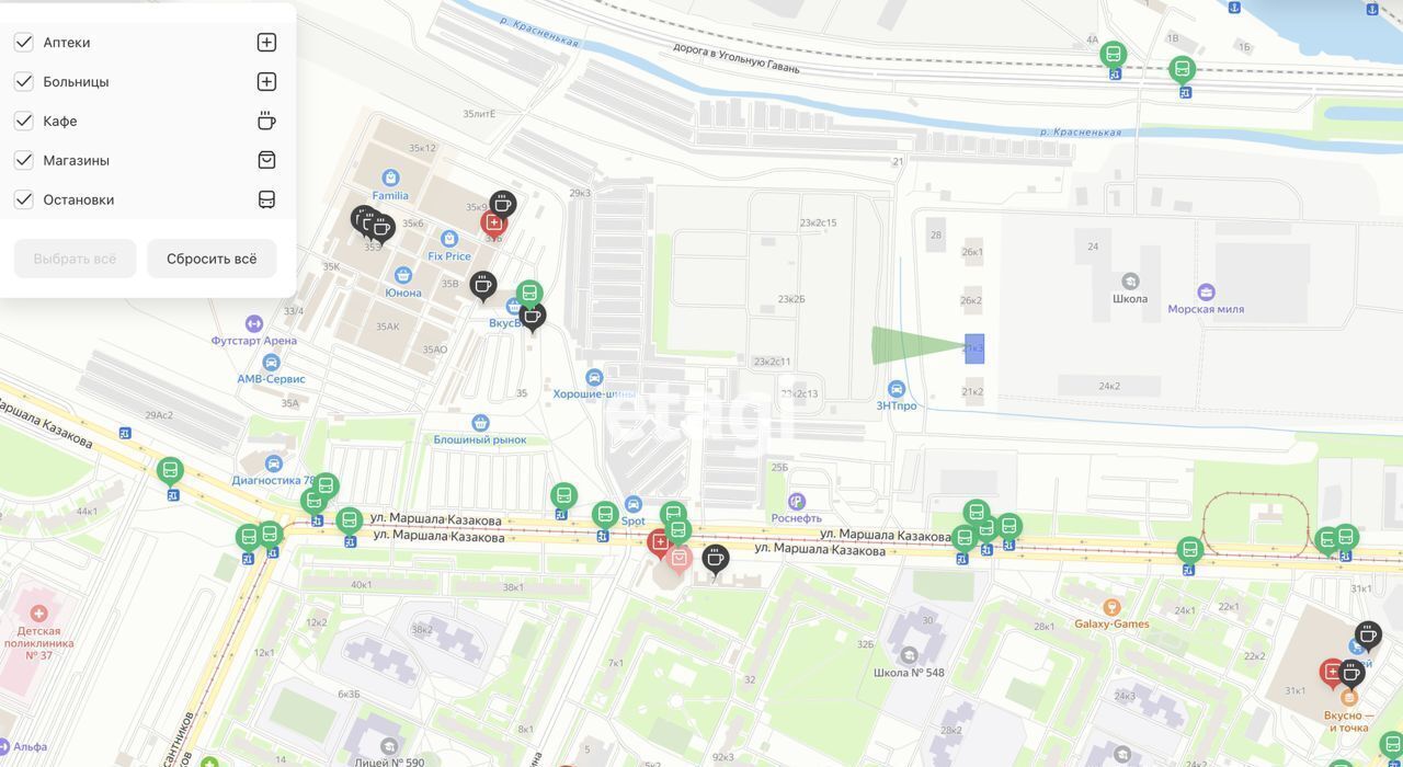 квартира г Санкт-Петербург метро Автово ул Маршала Казакова 1 корп. 2, д. 21 фото 11