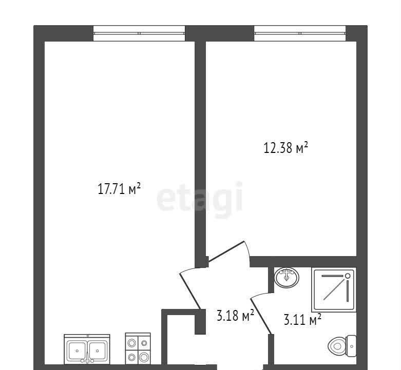 квартира г Санкт-Петербург метро Автово ул Маршала Казакова 1 корп. 2, д. 21 фото 16