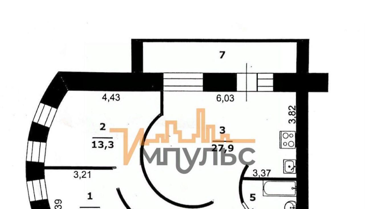 квартира г Белгород Западный ул Щорса 49 фото 12