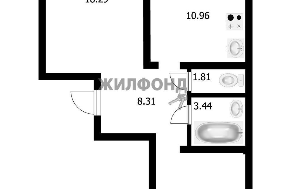 квартира г Бердск ул Звездная 6/1 городской округ Бердск фото 10