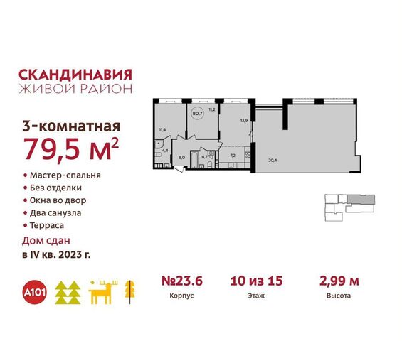 п Сосенское жилой район «Скандинавия» метро Коммунарка Московская область фото