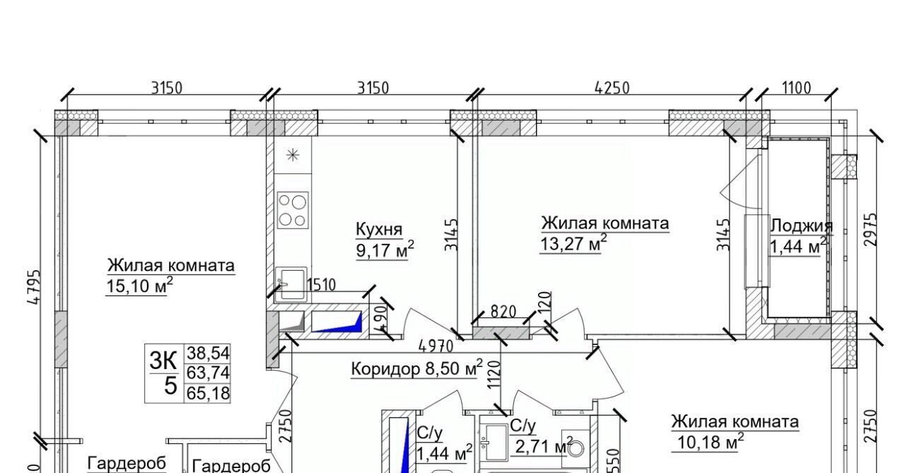 квартира г Кемерово р-н Заводский 15-й микрорайон Южный фото 4