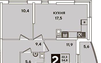 квартира г Краснодар р-н Прикубанский ул им. Ивана Беличенко фото 1