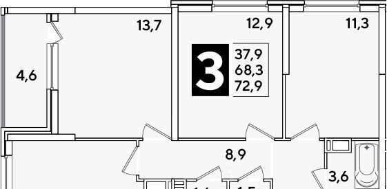 квартира г Краснодар р-н Прикубанский ул им. Ивана Беличенко 92к/2 фото 1