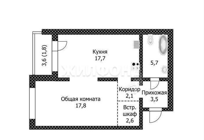 квартира г Барнаул р-н Индустриальный ул Сиреневая 52 фото 19