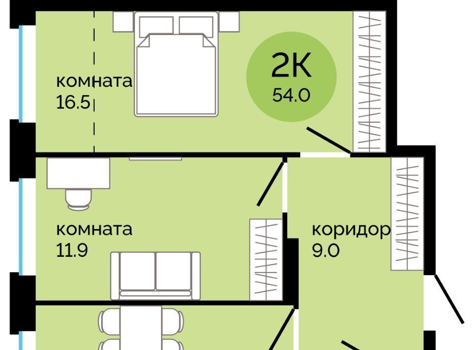 квартира г Пермь р-н Свердловский Краснова ЖК Красное яблоко фото 1