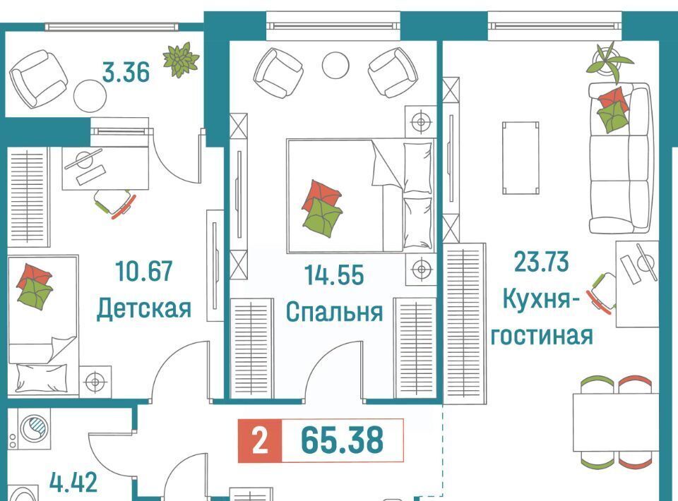 квартира р-н Всеволожский г Мурино ул Екатерининская 18/3 Девяткино фото 1