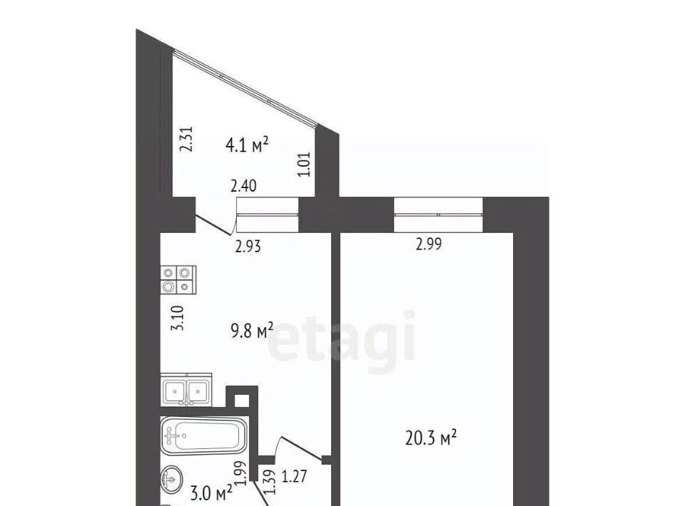 квартира г Якутск мкр Ильинка 1/5 фото 25