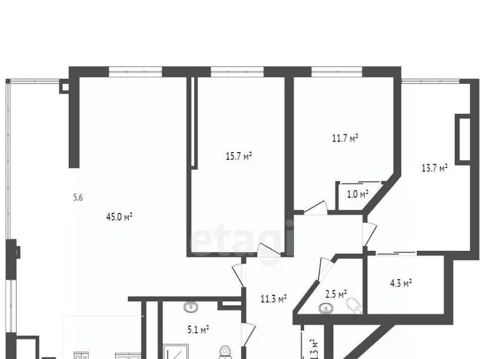 квартира г Калининград р-н Ленинградский ул Горького 96 фото 45