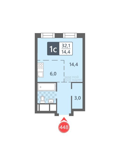 квартира г Москва ул Клинская 2ак/7 Северный административный округ фото 5