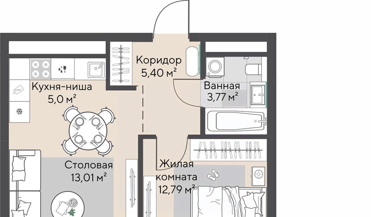 квартира г Екатеринбург Эльмаш ЖК Изумрудный Бор Проспект Космонавтов, жилрайон фото 1