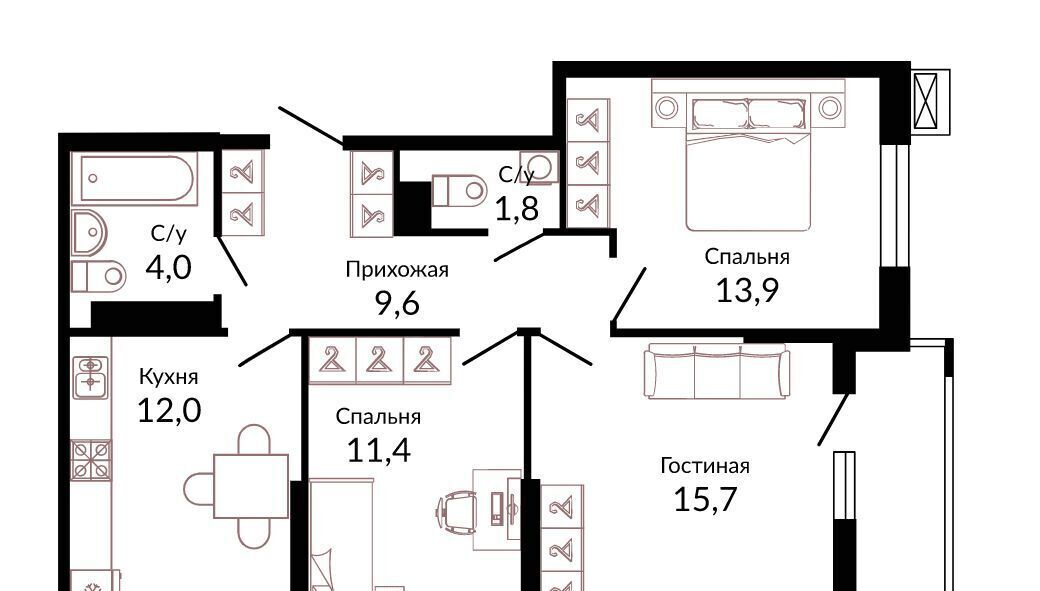 квартира г Краснодар р-н Прикубанский Краснодар, Отражение жилой комплекс фото 1