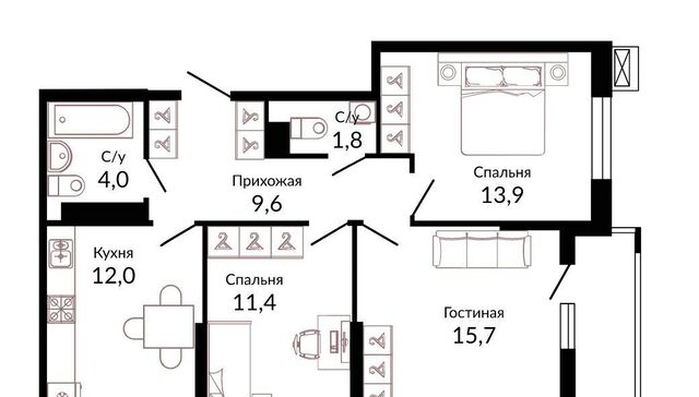 р-н Прикубанский Краснодар, Отражение жилой комплекс фото