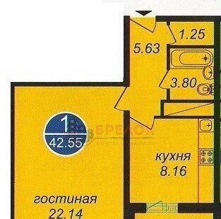 квартира г Ростов-на-Дону р-н Советский ул Еременко 107/20 ЖК «Западные Ворота» фото 1