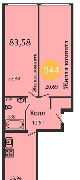 квартира г Калининград р-н Центральный ул Генерал-фельдмаршала Румянцева 7 жилой дом на ул. Дмитрия Донского фото 1