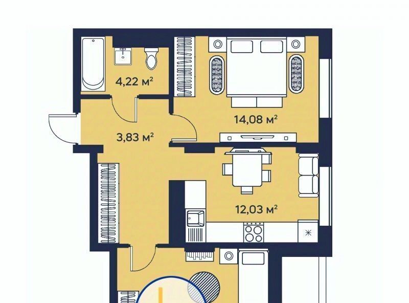 квартира г Тюмень р-н Центральный ул Менжинского 60 фото 2