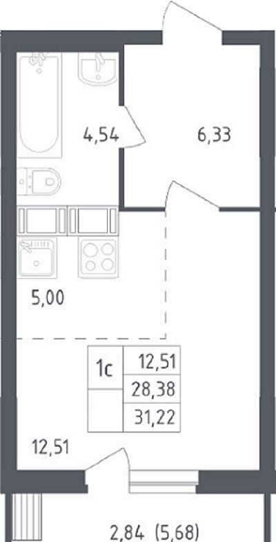 квартира городской округ Люберцы рп Томилино 2-й кв-л, д. 1, корп. 3 фото 12