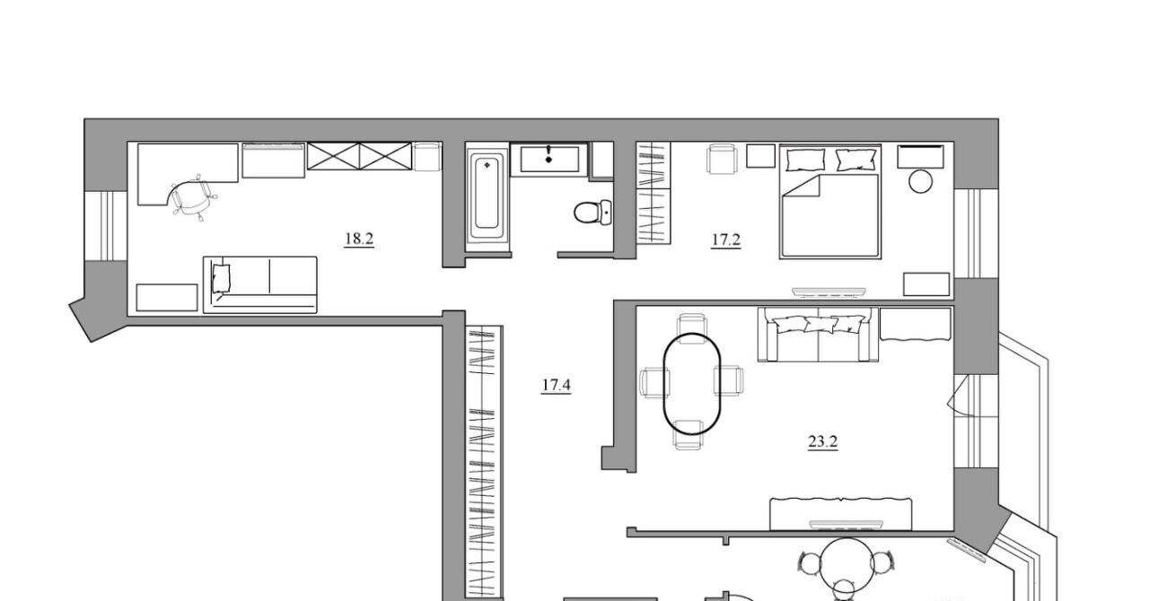 квартира г Санкт-Петербург ул Савушкина 128к/1б Беговая фото 13