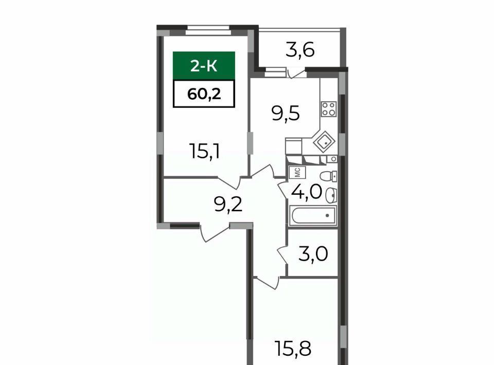 квартира г Владимир р-н Октябрьский б-р Сталинградский 7 фото 1