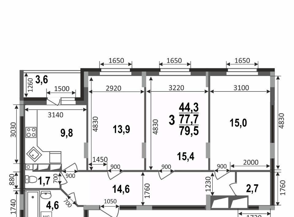 квартира г Владимир р-н Октябрьский б-р Сталинградский 7 фото 4