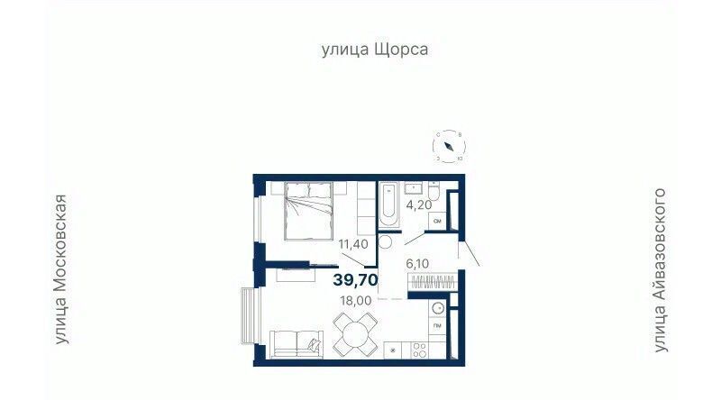 квартира г Екатеринбург Чкаловская ул Мартовская 249/2 фото 1