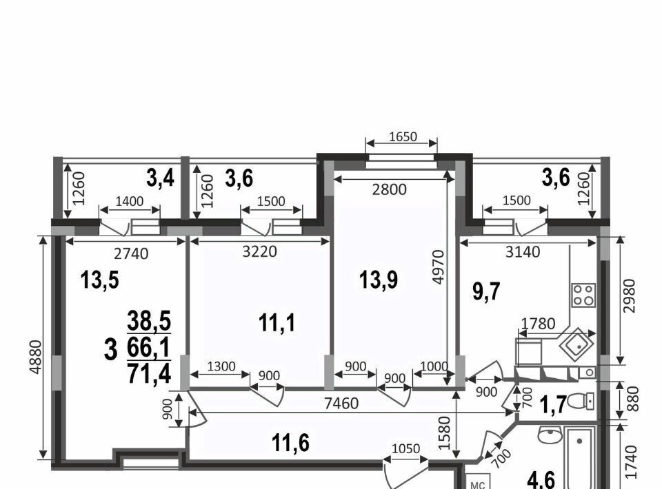 квартира г Владимир р-н Октябрьский б-р Сталинградский 7 фото 7